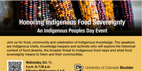 Honoring Food Sovereignty Oct. 10 CU BOULDER