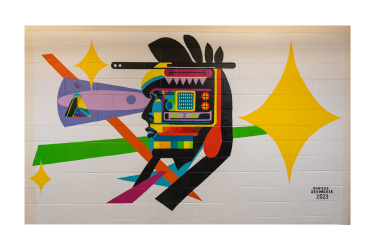 Indigenous knowledge mural by Danielle Seawalker