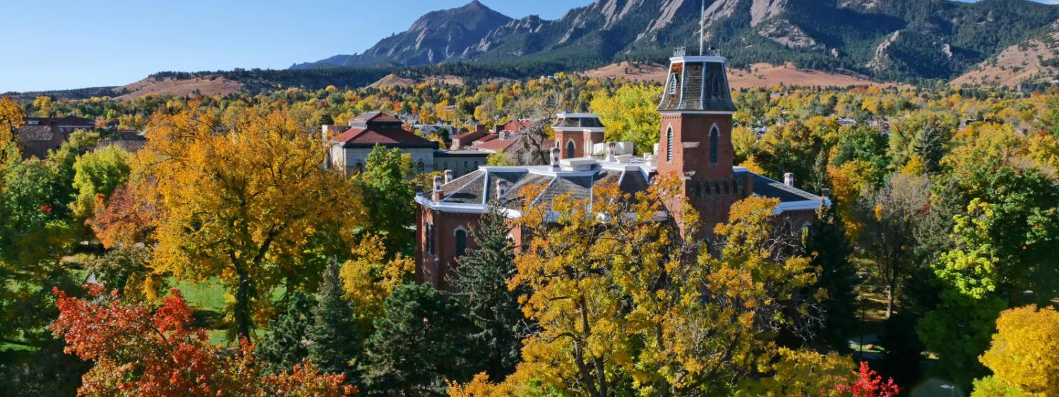 Fall tree colors on CU Boulder campus
