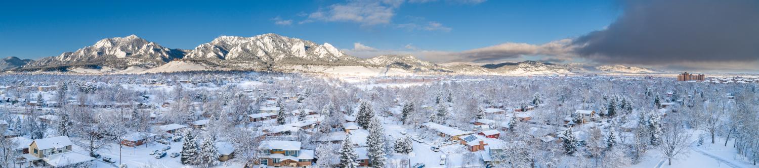 Aerial shot of Boulder