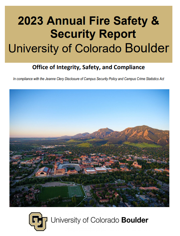 The cover page of the 2022 Annual Security and Fire Safety Report