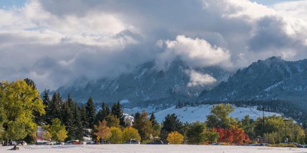 CU Boulder snow scenic