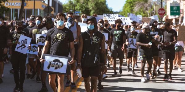 Black Lives Matter CU Buffs march