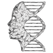 Face and DNA illustration