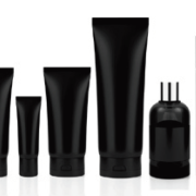 Blacked out containers like those used for shampoos, lotions and similar household products 