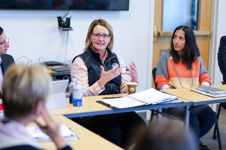 FEMA Administrator Deanne Criswell visits with CU Boulder faculty and staff