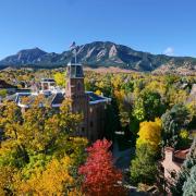 CU Boulder's Old Main in Autumn