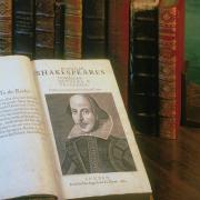 Shakespeare book on display
