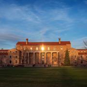 Norlin Library at sunset