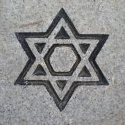 Star of David engraved in grave stone