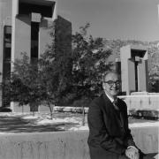 Walter Orr sits outside on campus