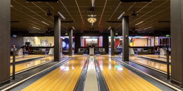 bowling lanes at The Connection