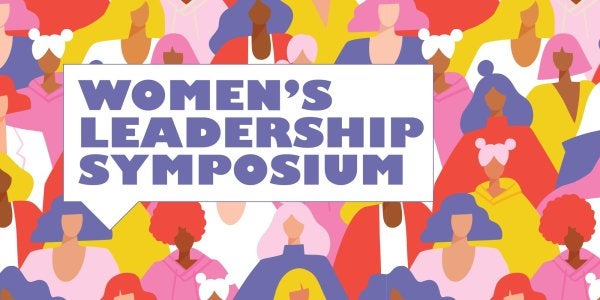 stylized text 'Women's Leadership Symposium'